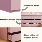 6-Drawer Double Dresser, Storage Cabinet with Handleless for Bedroom, Living Room