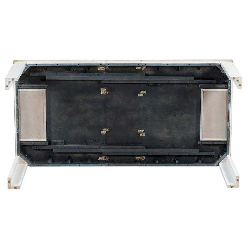 7-Piece Wooden Dining Table Set with 6 Chairs & Extendable Table