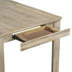 7-Piece Wooden Dining Table Set with 6 Chairs & Extendable Table