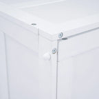 Queen Wooden Murphy Bed with Rotating Desk, Foldable Cabinet