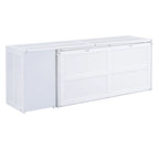 Queen Wooden Murphy Bed with Rotating Desk, Foldable Cabinet