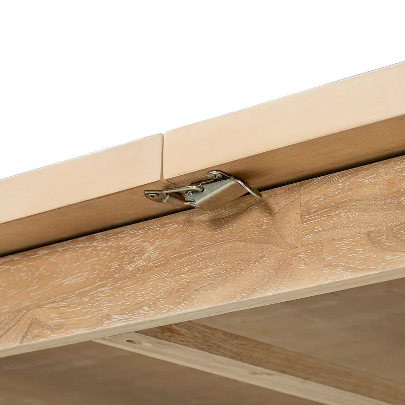 7-Piece Wooden Dining Table Set with Extendable Table, 6 Armless & 2 Armchairs