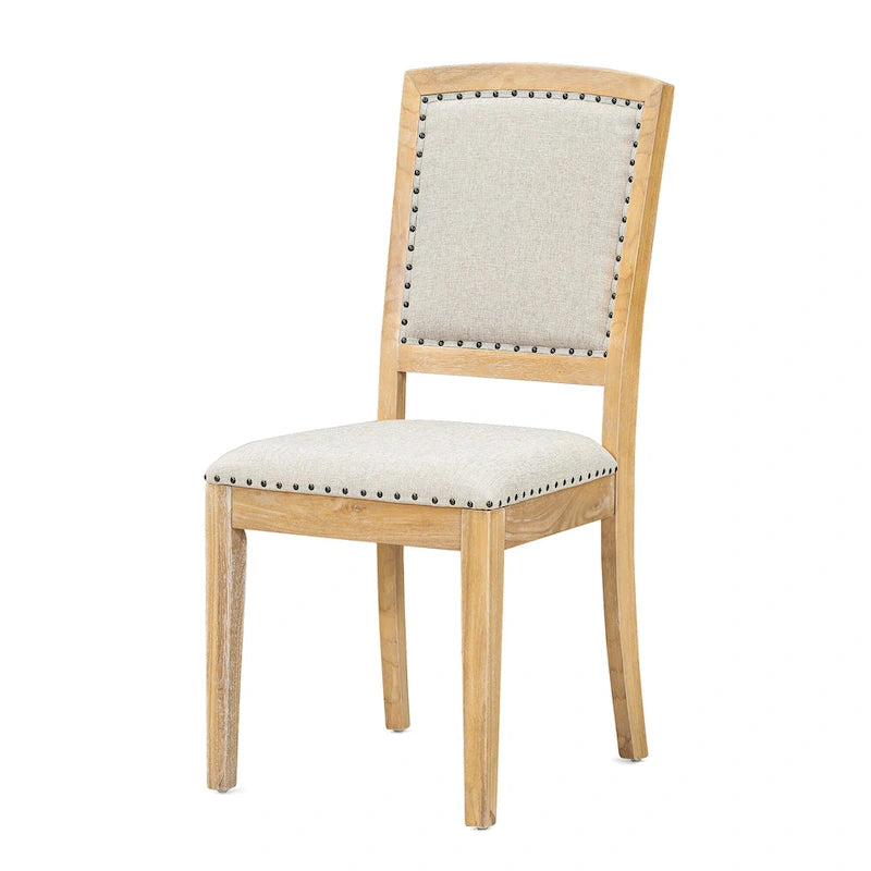 7-Piece Wooden Dining Table Set with Extendable Table, 6 Armless & 2 Armchairs