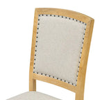 7-Piece Wooden Dining Table Set with Extendable Table, 6 Armless & 2 Armchairs