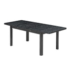 7-Piece Wooden Dining Table Set with Extendable Table, 6 Armless & 2 Armchairs