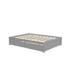 Full Solid Wood Platform Bed with Twin Trundle