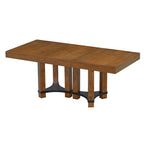 Rustic Style 7-Piece Extendable Dining Table Set with Removable Leaf, 2 Arm Chairs and 4 Armless Chairs