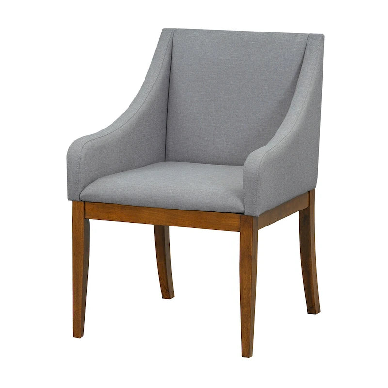 Rustic Style 7-Piece Extendable Dining Table Set with Removable Leaf, 2 Arm Chairs and 4 Armless Chairs