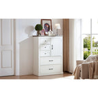 Farmhouse 5-Drawer Gentlemen's Chest, Tall Chest of Drawers, Organizer Storage for Living Room
