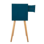 Mid-Century Modern Nightstands Set of 2 with 2 Drawers and Solid Wood Legs for Bedroom or Living Room