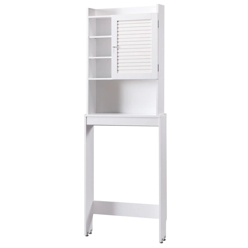 Cula Modern White 7-shelf Space-saver Cabinet by Furniture of America