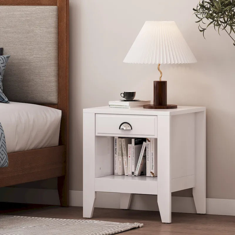 Foisy Faux Wood Nightstand with Drawer by Christopher Knight Home