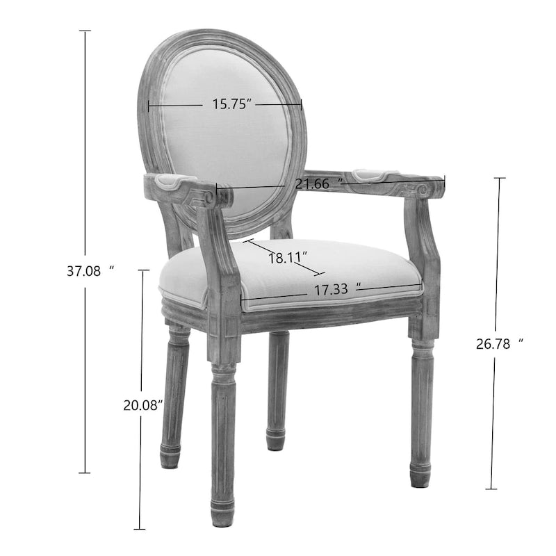 French Style Solid Wood Dining Chair