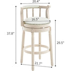 Leather Wooden Bar Stools