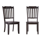 Ronda Slat Back Wood Dining Chairs (Set of 2)