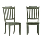 Ronda Slat Back Wood Dining Chairs (Set of 2)