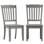 Ronda Slat Back Wood Dining Chairs (Set of 2)