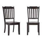 Ronda Slat Back Wood Dining Chairs (Set of 2)