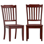 Ronda Slat Back Wood Dining Chairs (Set of 2)