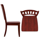Ronda Slat Back Wood Dining Chairs (Set of 2)