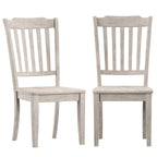 Ronda Slat Back Wood Dining Chairs (Set of 2)