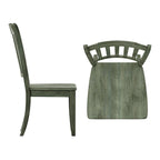 Ronda Slat Back Wood Dining Chairs (Set of 2)