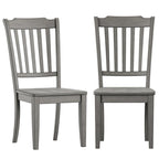 Ronda Slat Back Wood Dining Chairs (Set of 2)