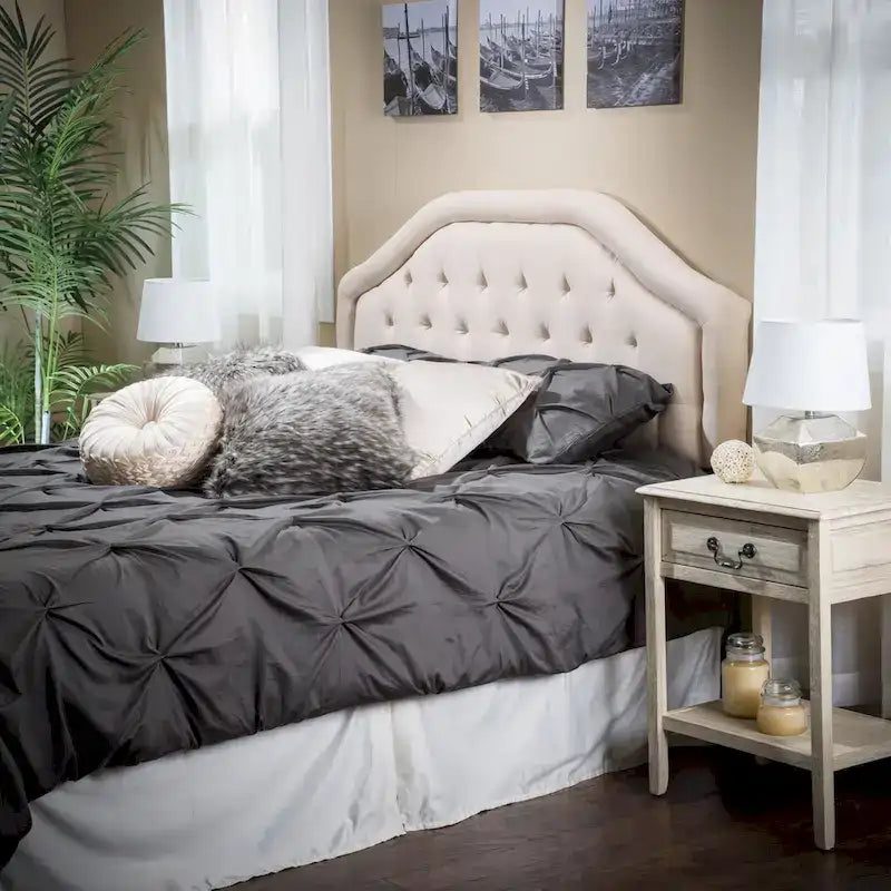 Angelica Adjustable Full/ Queen Tufted Headboard by Christopher Knight Home