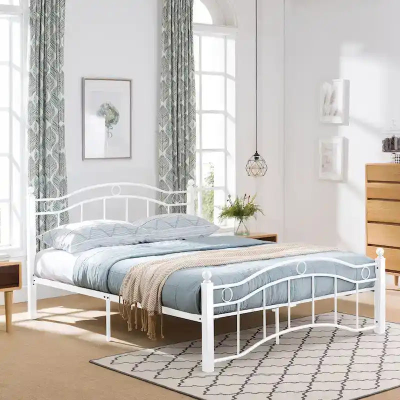 Bouvardia Contemporary Iron Bed Frame by Christopher Knight Home