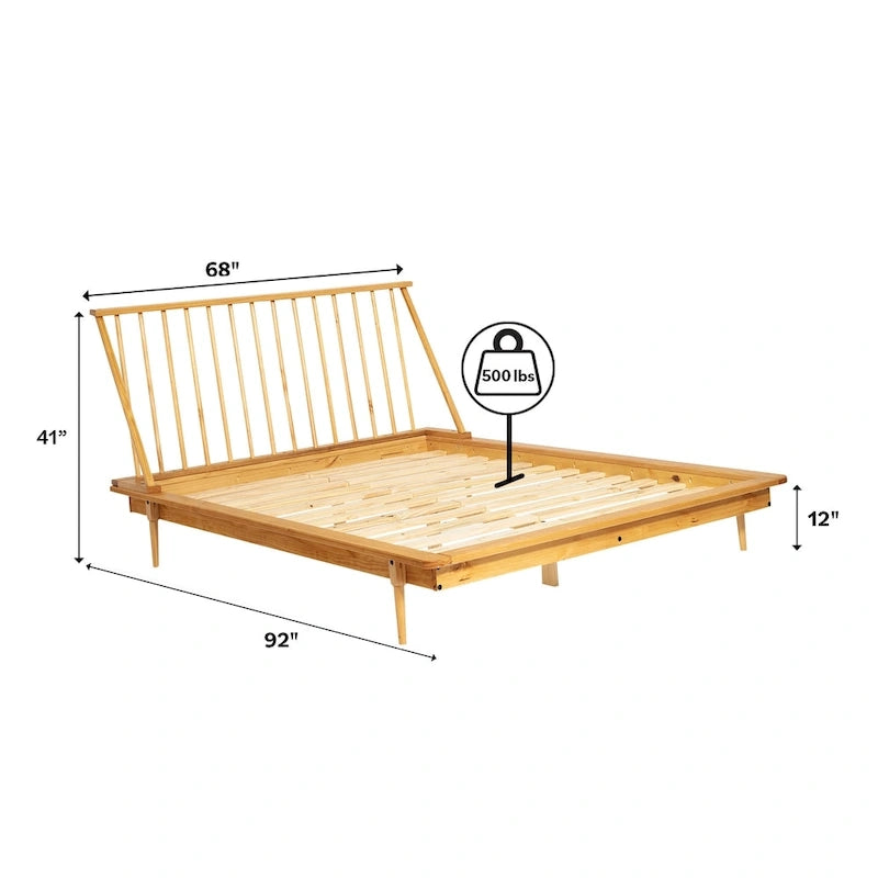 Middlebrook Blaney Solid Wood Spindle Platform Bed