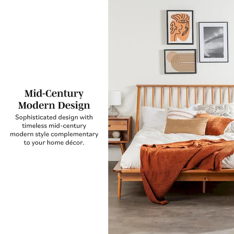 Middlebrook Blaney Solid Wood Spindle Platform Bed