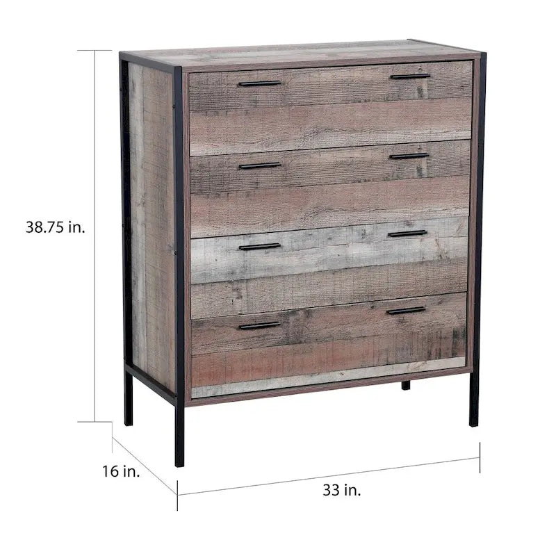 Carbon Loft Navid 4-drawer Chest with Metal Frame and Legs