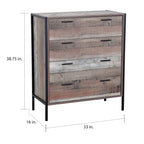 Carbon Loft Navid 4-drawer Chest with Metal Frame and Legs