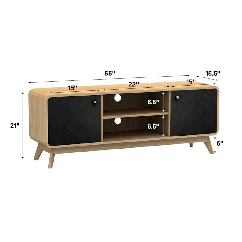 Ren Home Leva Media Console TV Stand with Storage