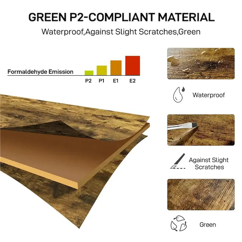 Yaheetech Vintage Wood 3-Tier Console Table TV Stand for TV up to 70