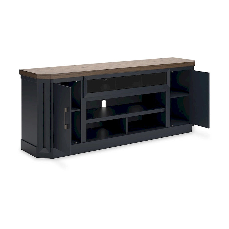 Signature Design by Ashley Brown and Blue Landocken 83 TV Stand - 83W x 20D x 33H