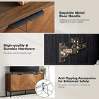 Senin Modern Herringbone TV Stand with Adjustable Shelves by HULALA HOME - 55 inches