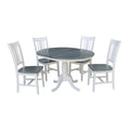 36 Round Extension Dining Table With 4 San Remo Chairs