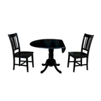 42 Dual Drop Leaf Table With 2 San Remo Chairs