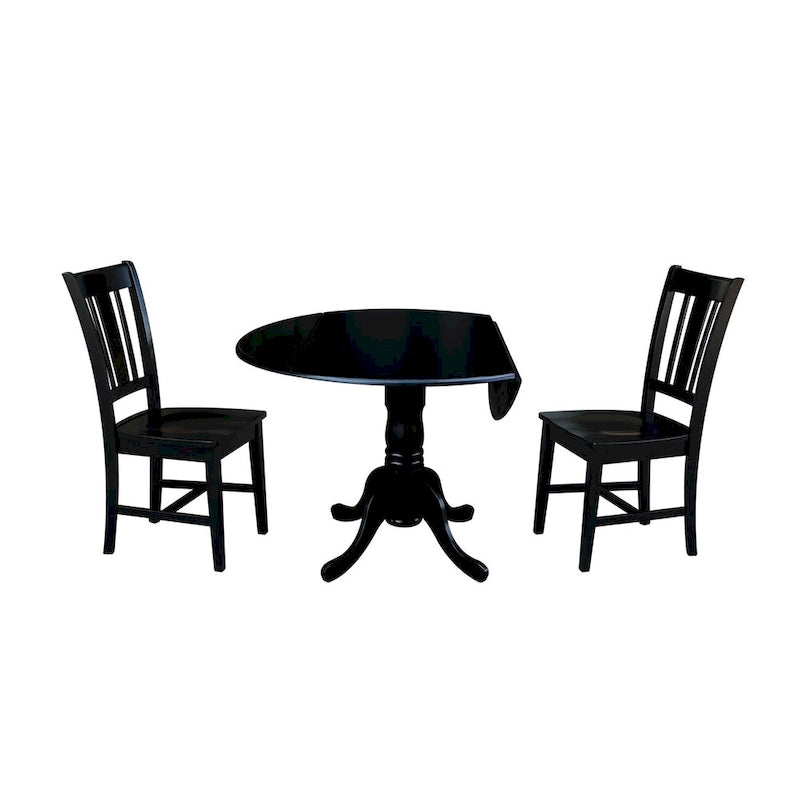 42 Dual Drop Leaf Table With 2 San Remo Chairs