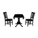 42 Dual Drop Leaf Table With 2 San Remo Chairs