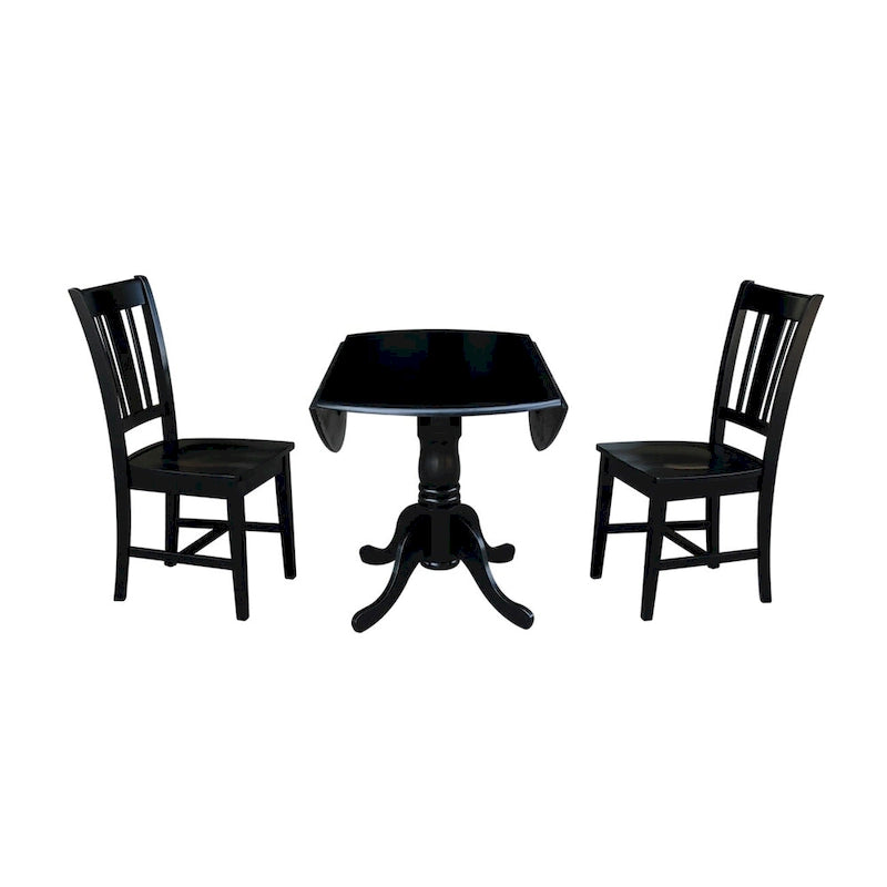 42 Dual Drop Leaf Table With 2 San Remo Chairs