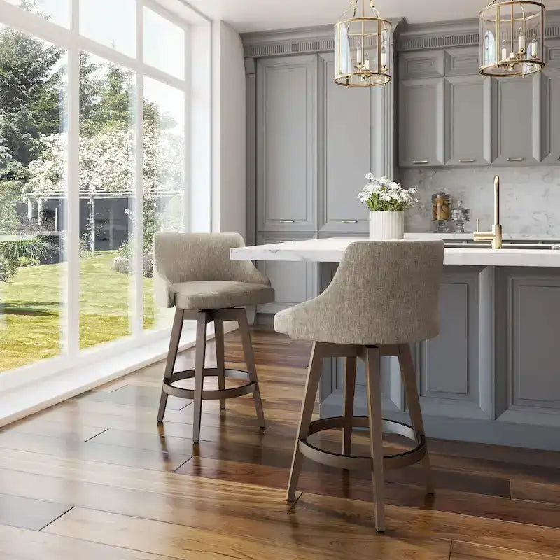 Amisco Nolan Swivel Counter and Bar Stool