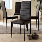 Modern Faux Leather Dining Chair 4-Piece Set by Baxton Studio