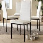 Modern Faux Leather Dining Chair 4-Piece Set by Baxton Studio