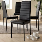 Modern Faux Leather Dining Chair 4-Piece Set by Baxton Studio