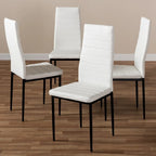 Modern Faux Leather Dining Chair 4-Piece Set by Baxton Studio