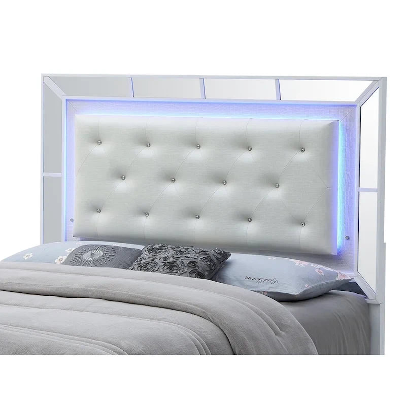Hollywood Hills White Panel Bed