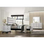 Roundhill Furniture Stout Contemporary White Panel 5-piece Bedroom Set