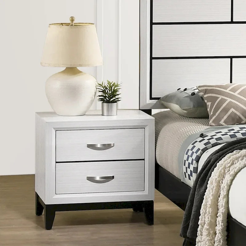 Roundhill Furniture Stout Contemporary White Panel 5-piece Bedroom Set
